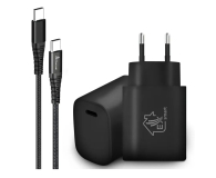 ExtraLink Smart Life Zestaw kabel USB-C 2m Ładowarka 18W PD3.0 Czarna - 1550954 - zdjęcie 2